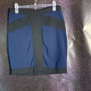 BCBGeneration-Navy Blue & Black Mini Skirt size 10